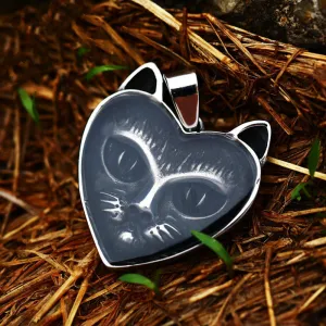 Shadow Feline - Gothic Stainless Steel Pendant by The Nevermore