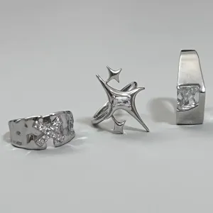 Shiny Unisex Crystal Rings