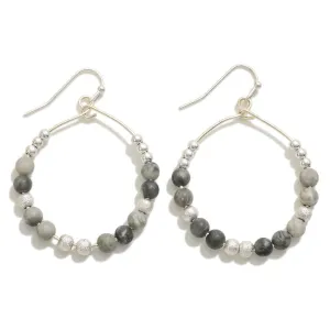 Silver bead earrings