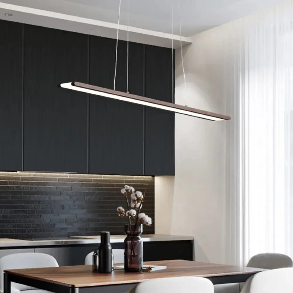 Sleek Metallic LED Office Ceiling Lamp in Coffee with Adjustable Down Lighting and Warm/White/Natural Light