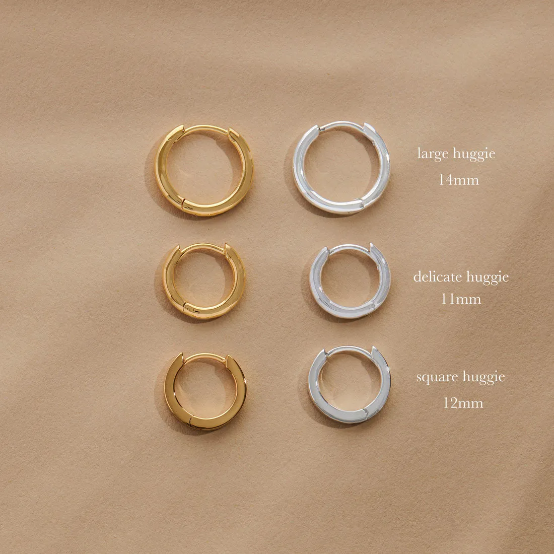 Square Huggie Gold