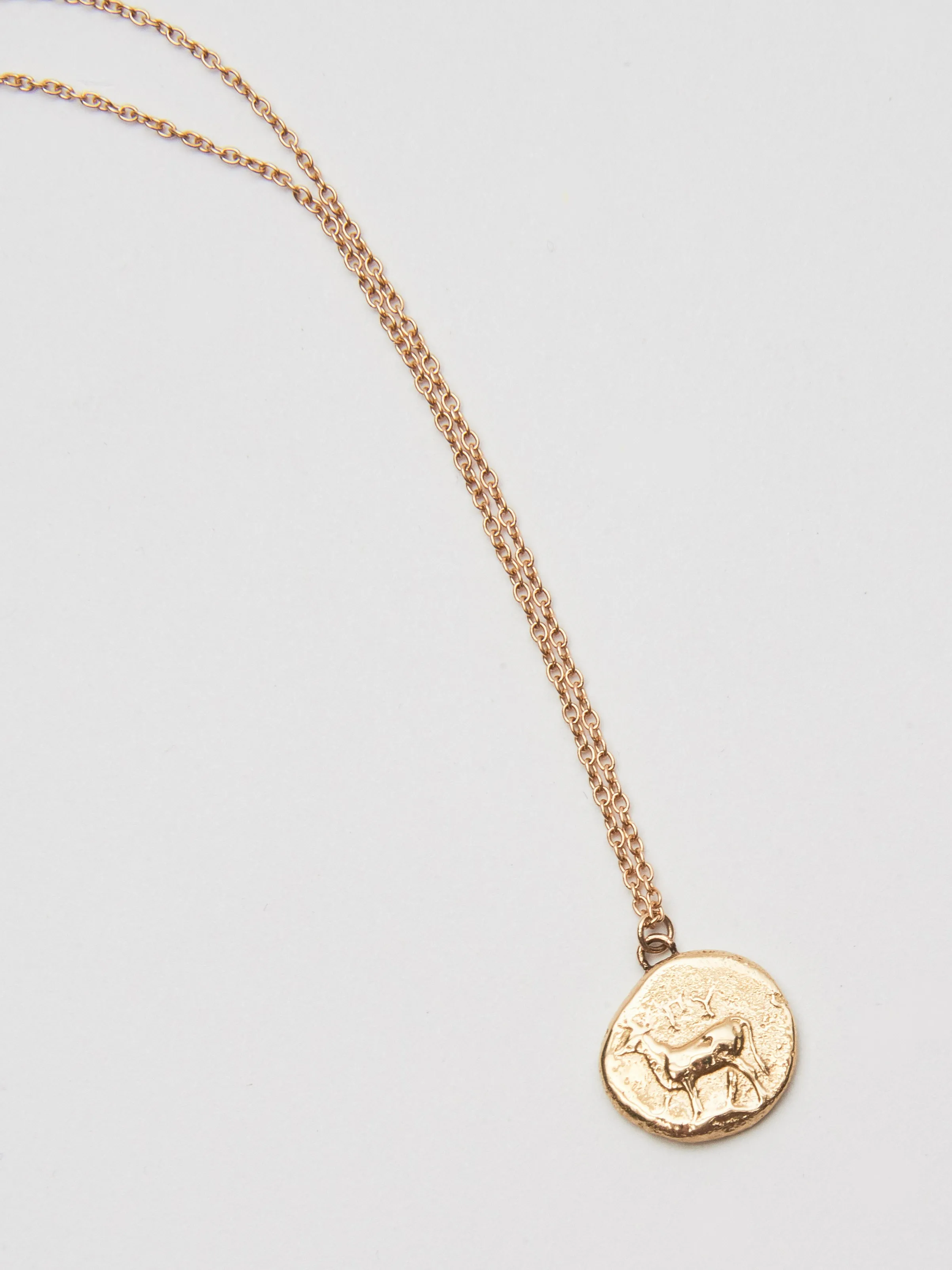 Stag Greek Coin Pendant