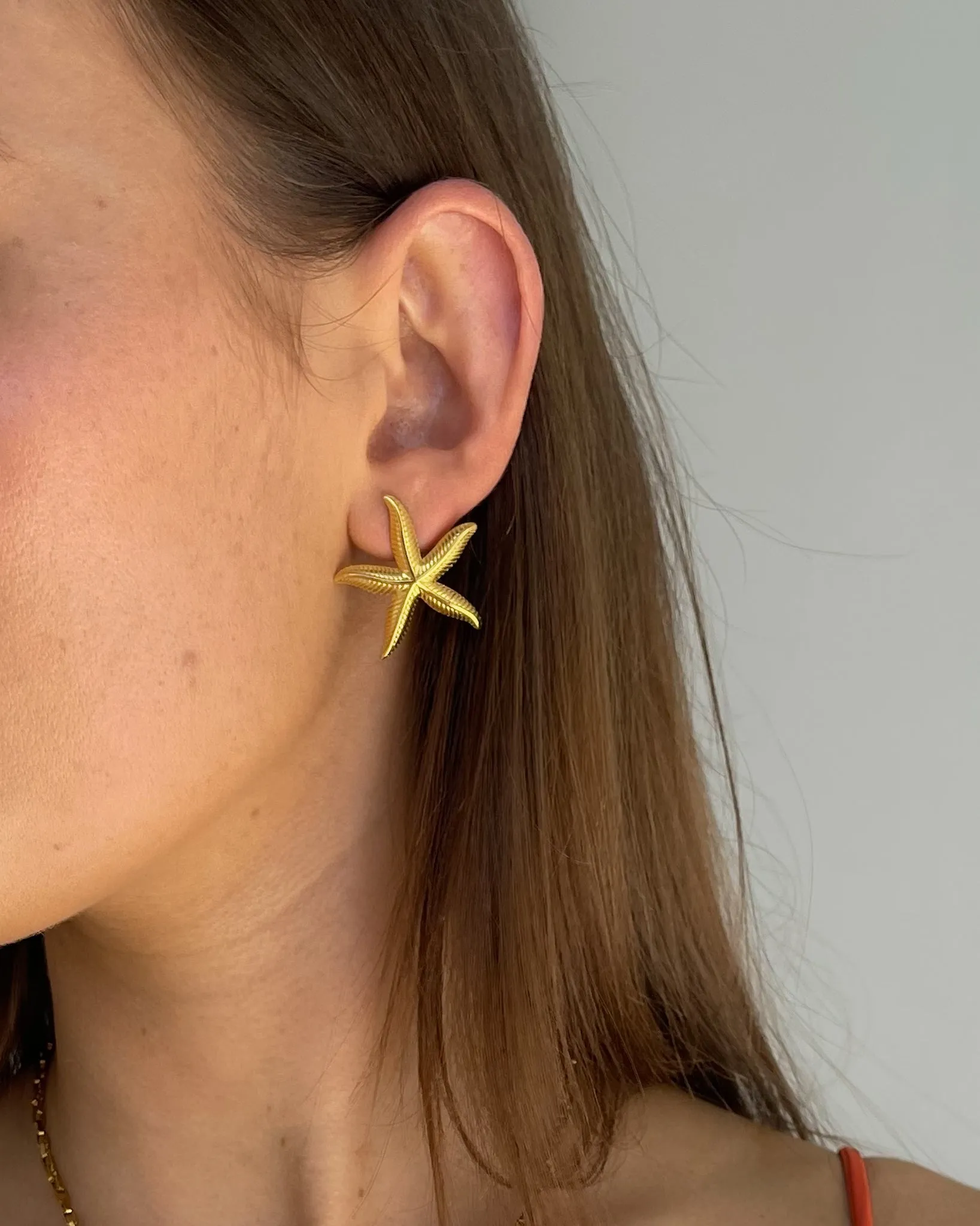 STARFISH STUD EARRINGS GOLD