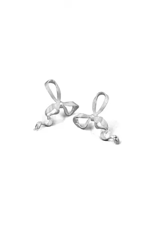 Sterling Silver Bow Stud Earrings