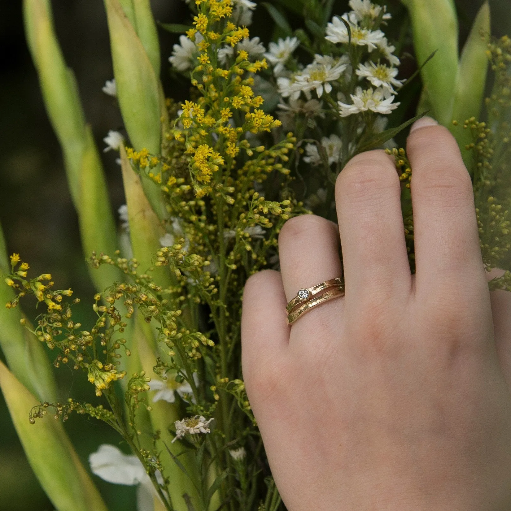 Tess - Emerald Gold Storybook Ring