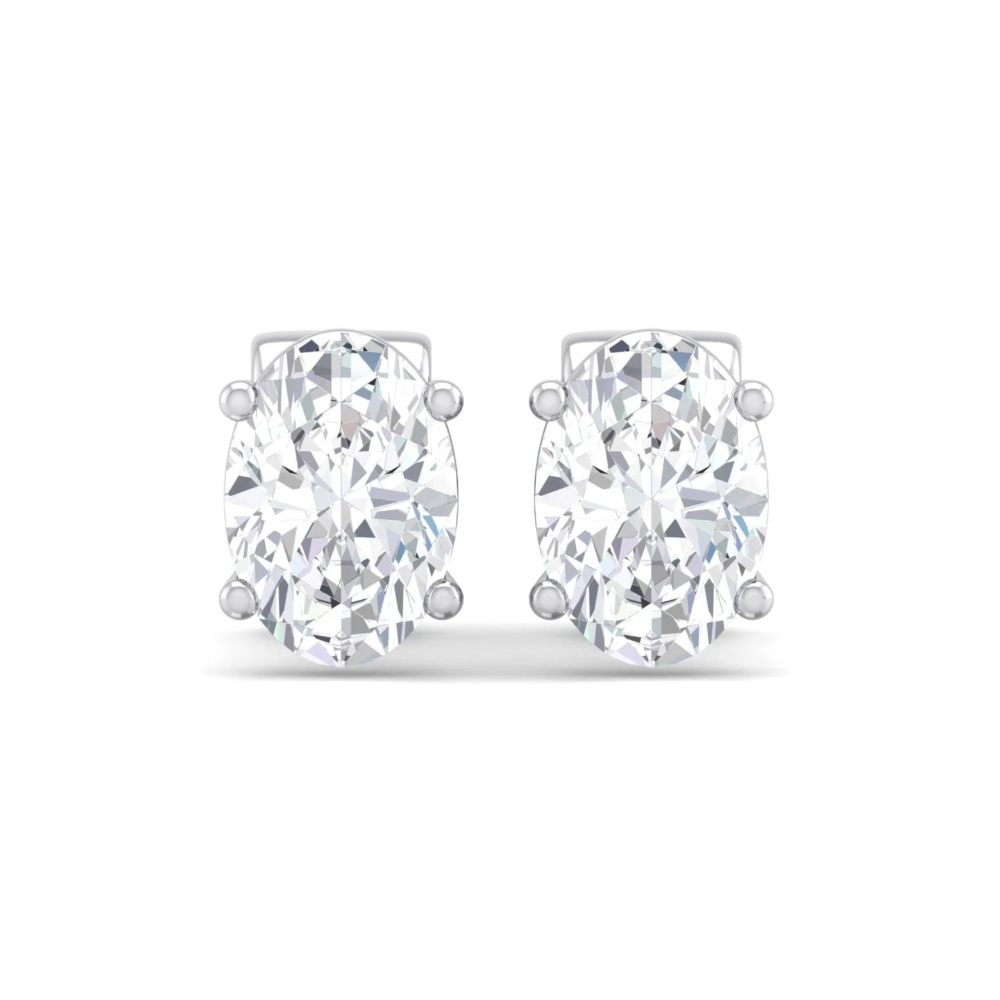 Timeless Oval Lab Grown Diamond Stud Earrings