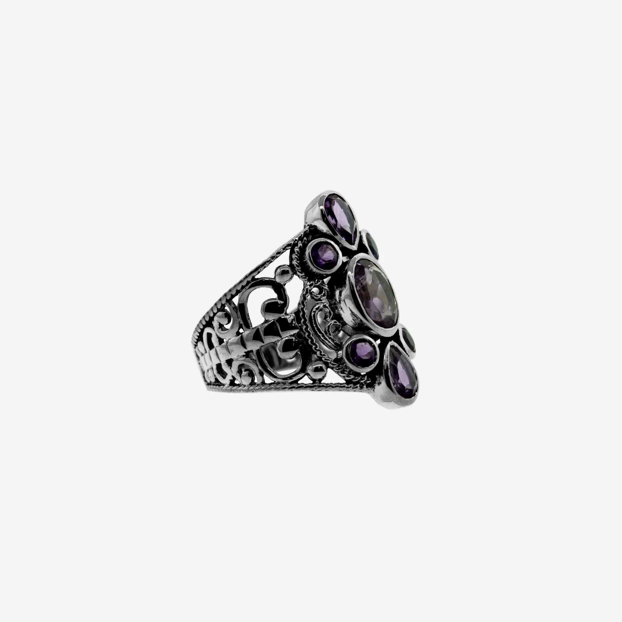 Various Beautiful Stone Rings with Filigree Cutout