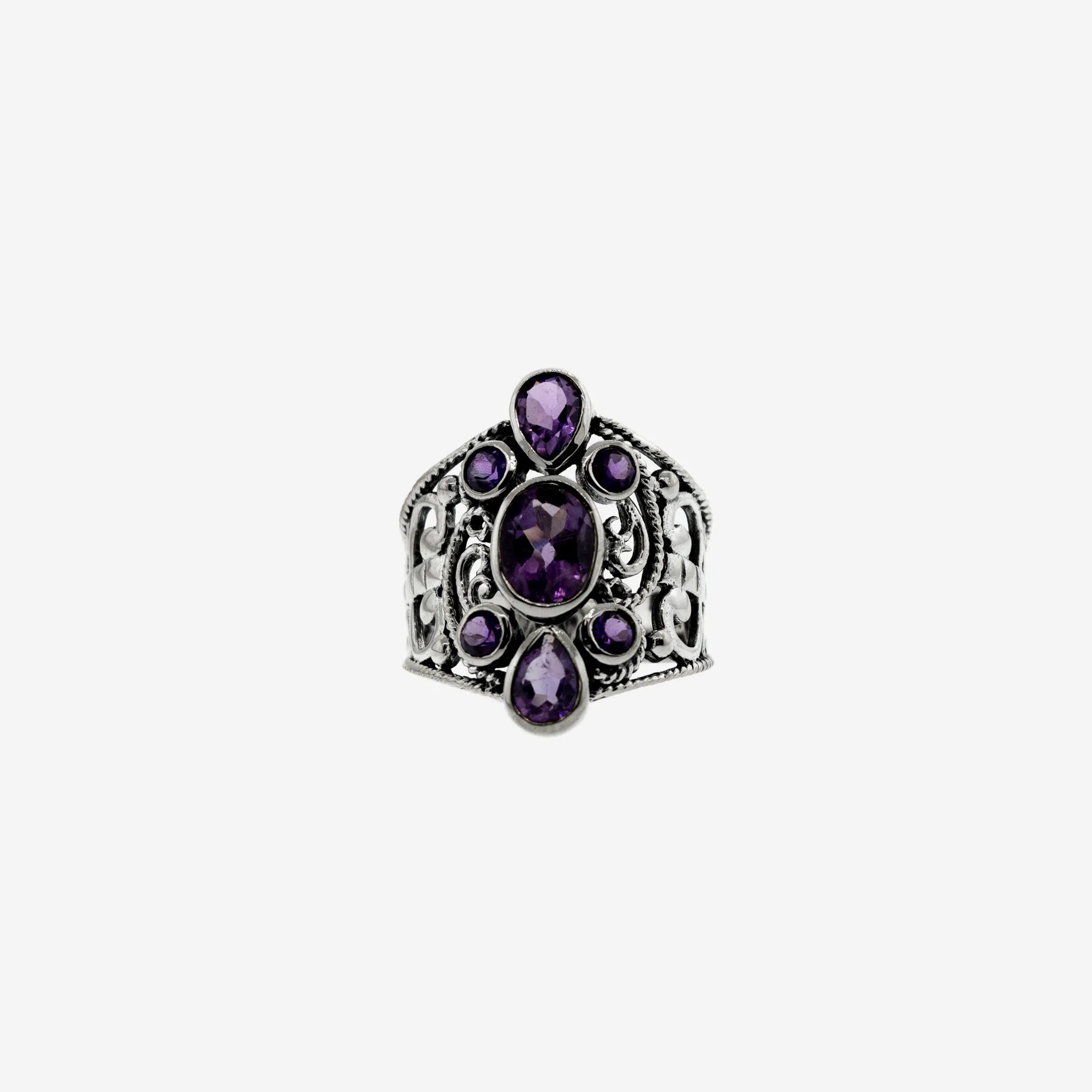 Various Beautiful Stone Rings with Filigree Cutout