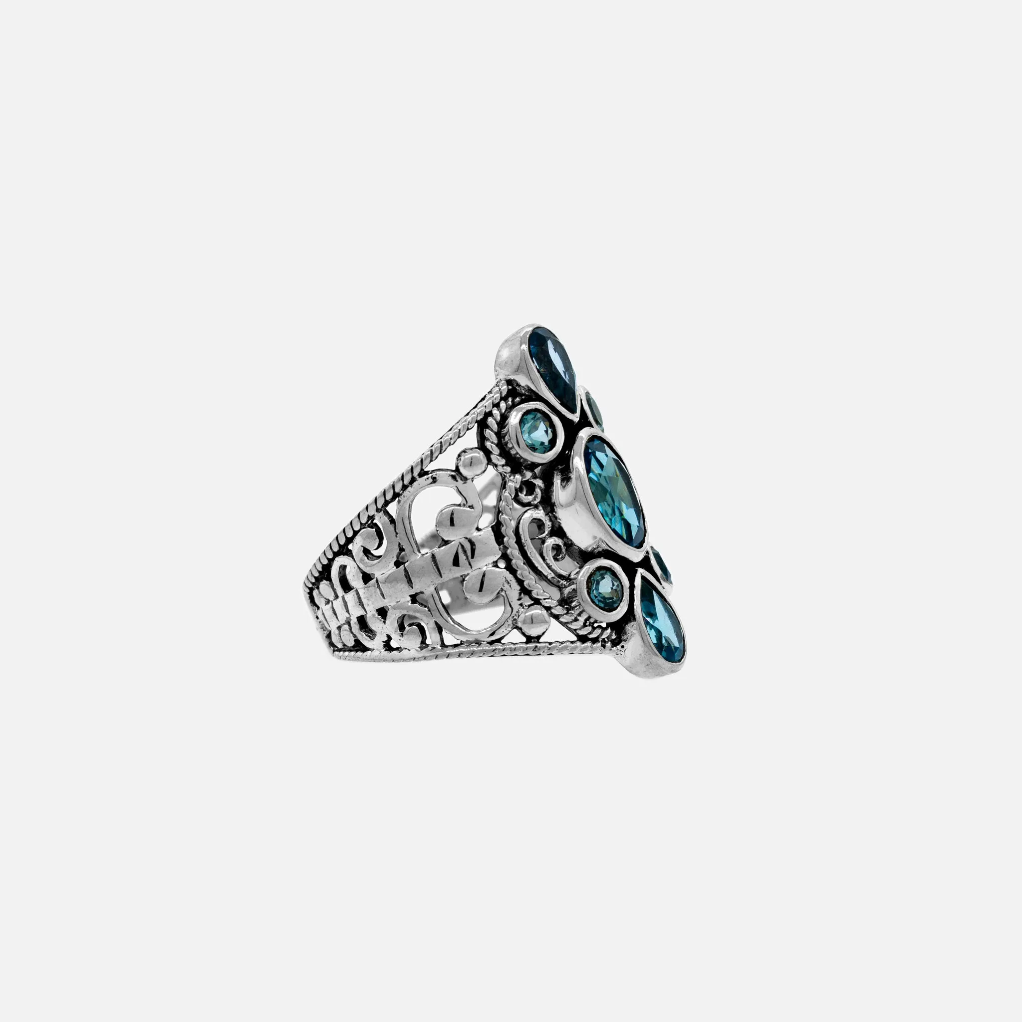 Various Beautiful Stone Rings with Filigree Cutout