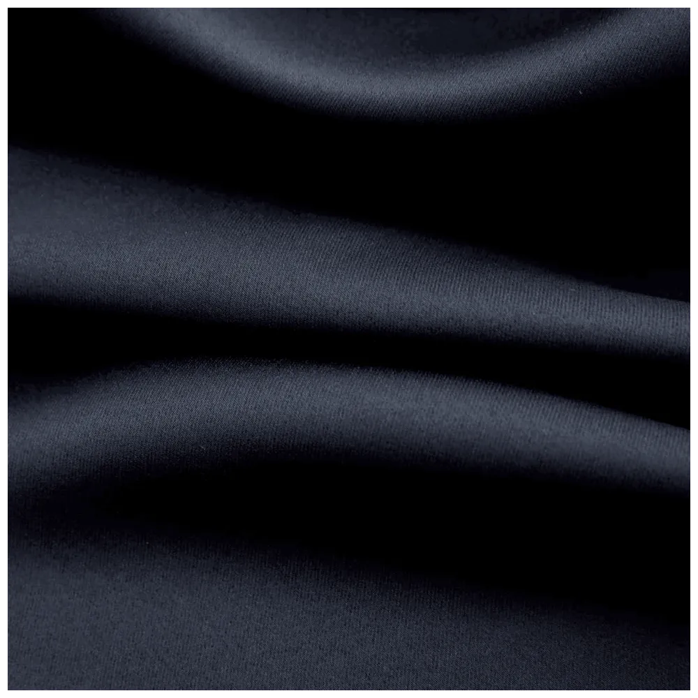 vidaXL Blackout Curtains with Metal Rings 2 pcs Black 140x175 cm