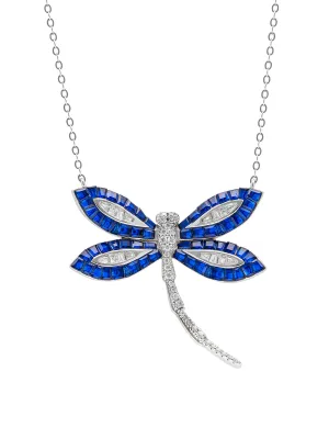 Woodland Dragonfly Pendant With Silver Chain