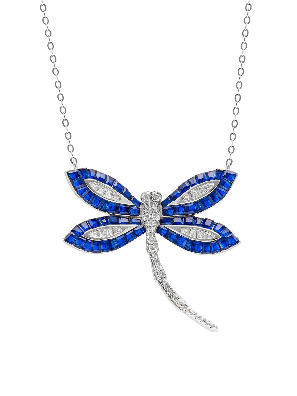Woodland Dragonfly Pendant With Silver Chain