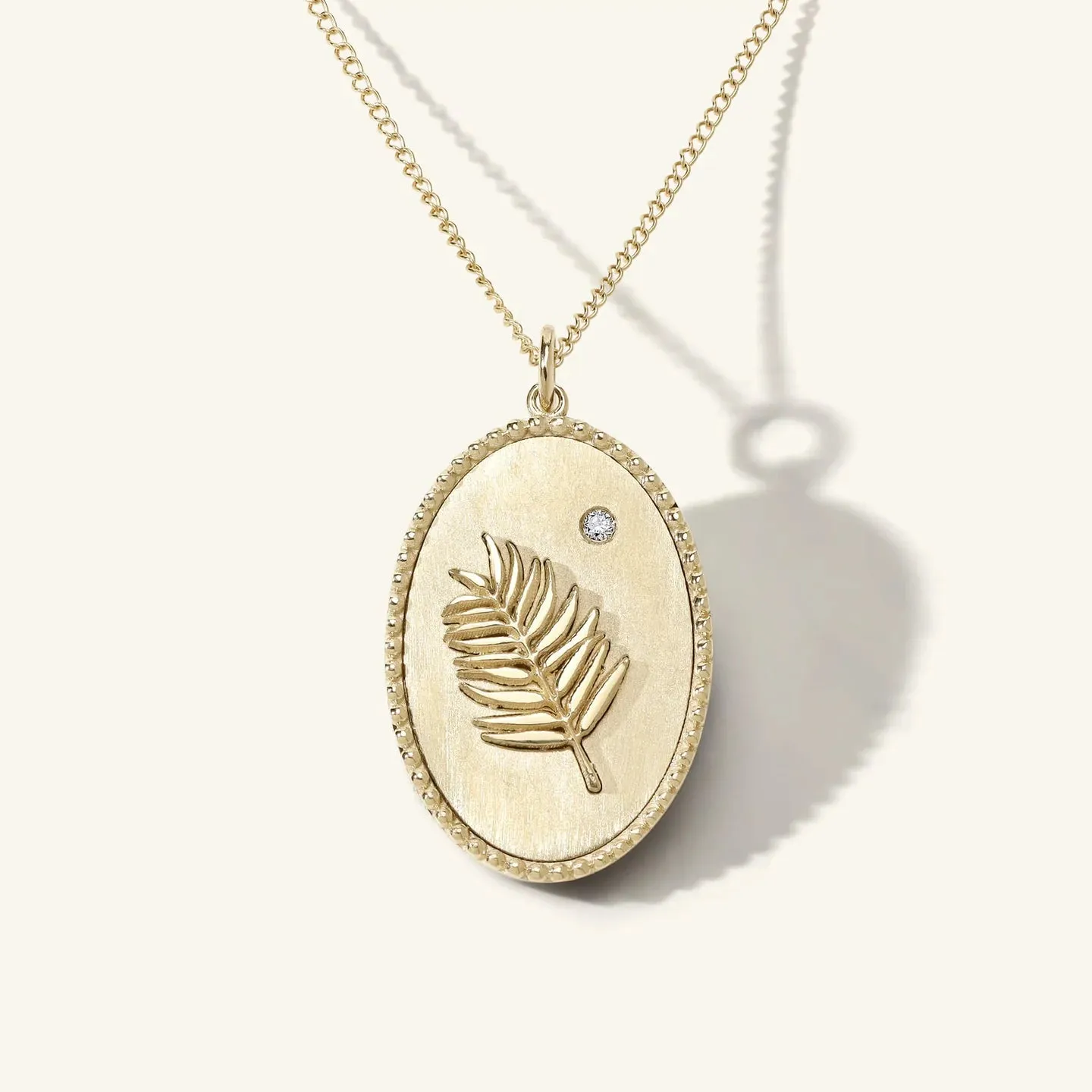 Zahava Heirlooms Palm Leaf Medium Token Necklace
